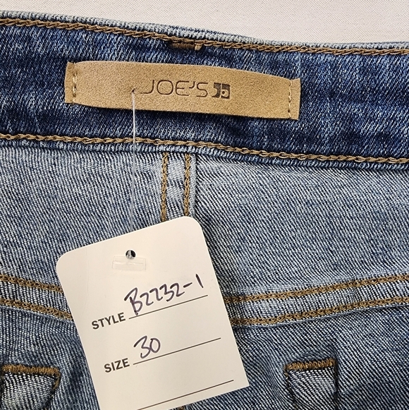 Joe's Women's Blue Jeans Dehlia High-Rise Straight Ankle Distressed Denim, sz 30 - Picture 4 of 11